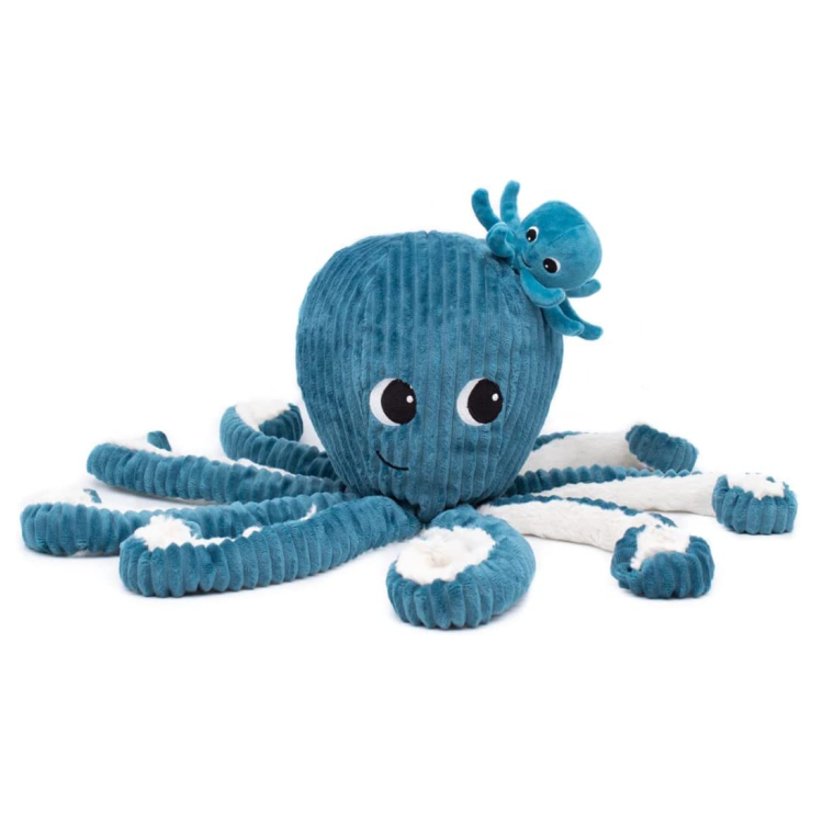 The deglingos - the ptipotos - giant octopuss with baby blue - 45 cm 